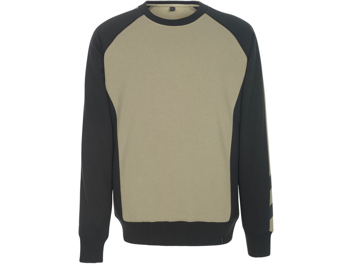 Witten Sweatshirt khaki-schwarz Gr. M - 60% Baumwolle  /  40% Polyester
