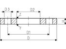 Losflansch PVC-U PN10 d32DN25 - Metrisch