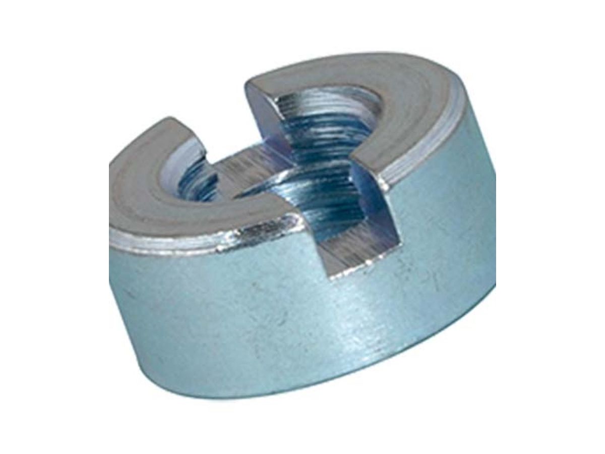 Schlitzmuttern Stahl verzinkt blau - chromatiert DIN 546