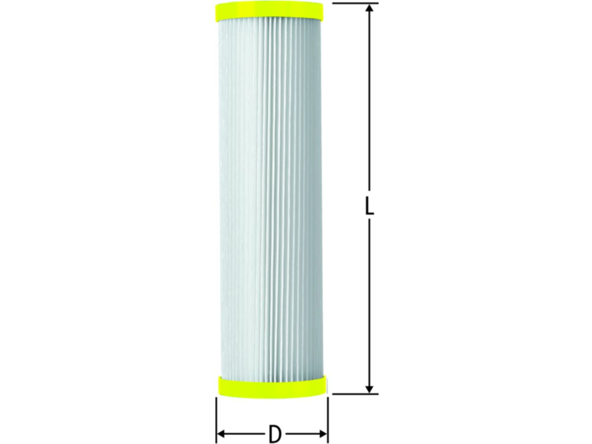 Filterpatrone aus Kunststoff grün - für Wasser bis 30 °C