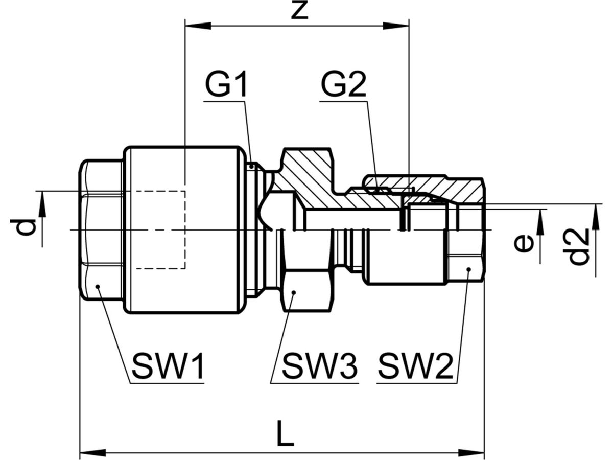Serto Nr. So-41021 18 mm - Gerade Verschraubung