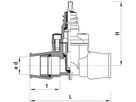 Hausanschluss-Schieber PN 16  d 40 mm - mit PE-Steckmuffen  2600