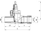 Hausanschluss-Schieber PN 16  d 32 mm - mit PE-Steckmuffe und AG 11/4"  2800