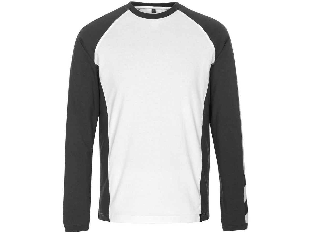 Bielefeld T-Shirt langarm, Gr. 2XL - weiss/dunkelanthrazit