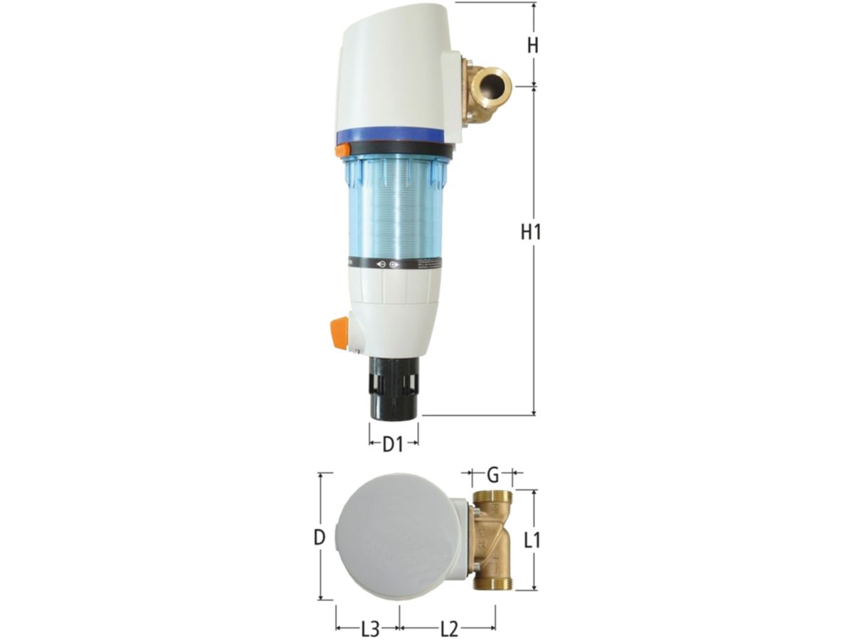 Aquapro Fil rückspülbar ohne Verschr. - 25 (1") PN 16