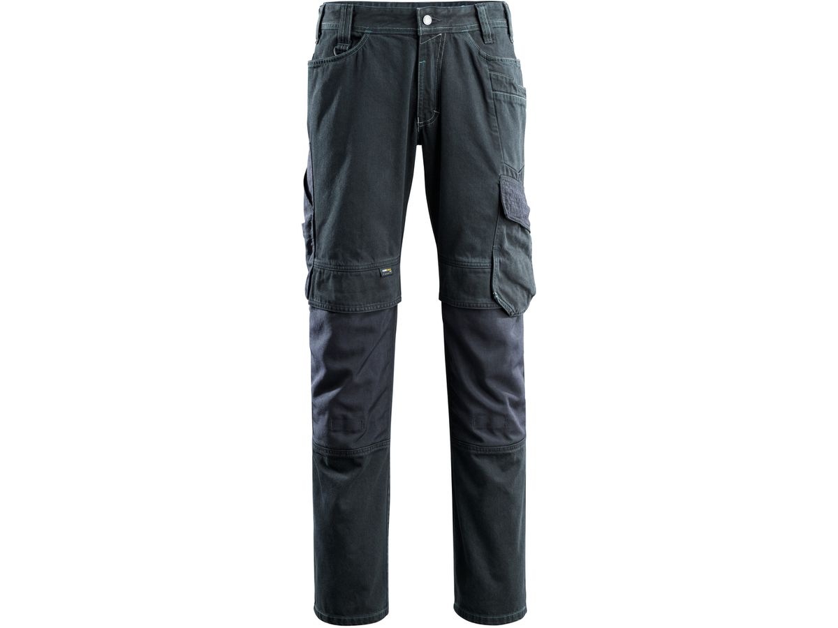 MASCOT Ferrol Jeans W33L32, dunkelblauer - Denim, mit Knietaschen, 75%CO/25%PA