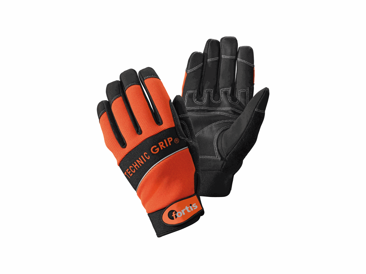Handschuh FORTIS TechnicGrip Gr. 8 - orange/schwarz