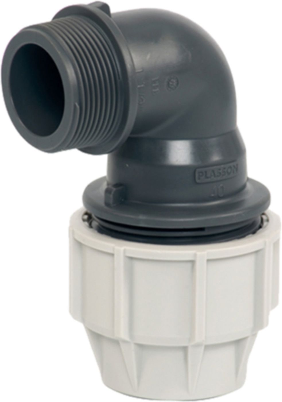 Plasson Winkelanschlussverschr. 90°, AG - Typ 7850