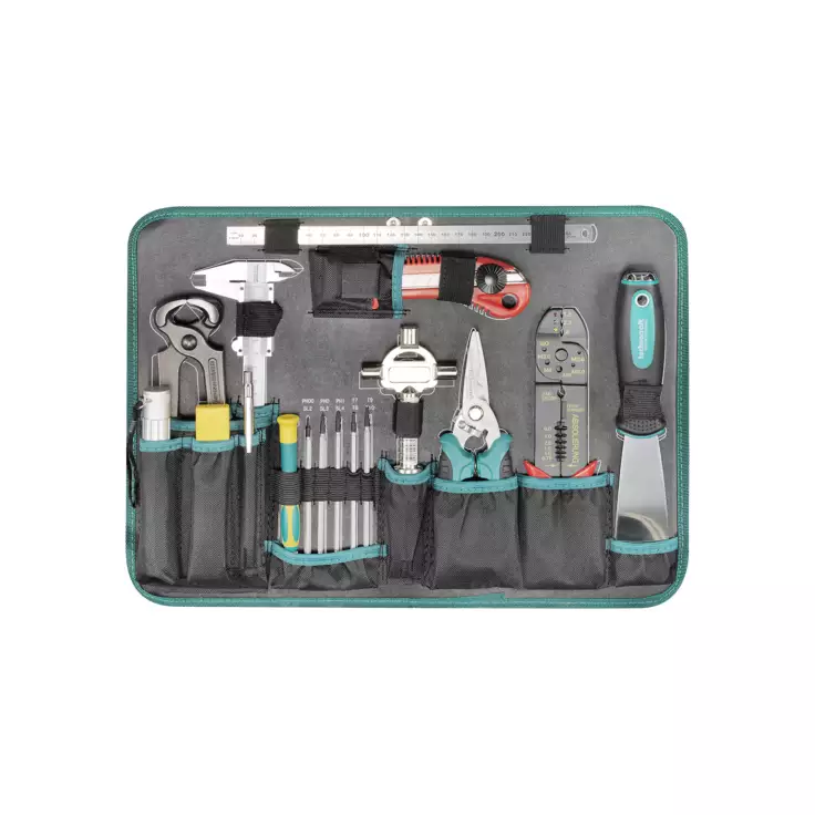 ABS-Werkzeugkoffer technocraft - PRO CHROME 185, 185 tlg.