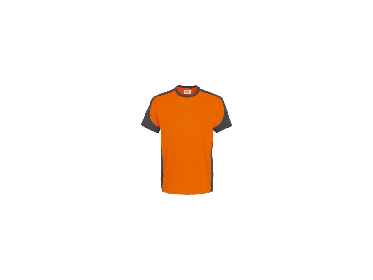 T-Shirt Contrast Perf. M orange/anth. - 50% Baumwolle, 50% Polyester