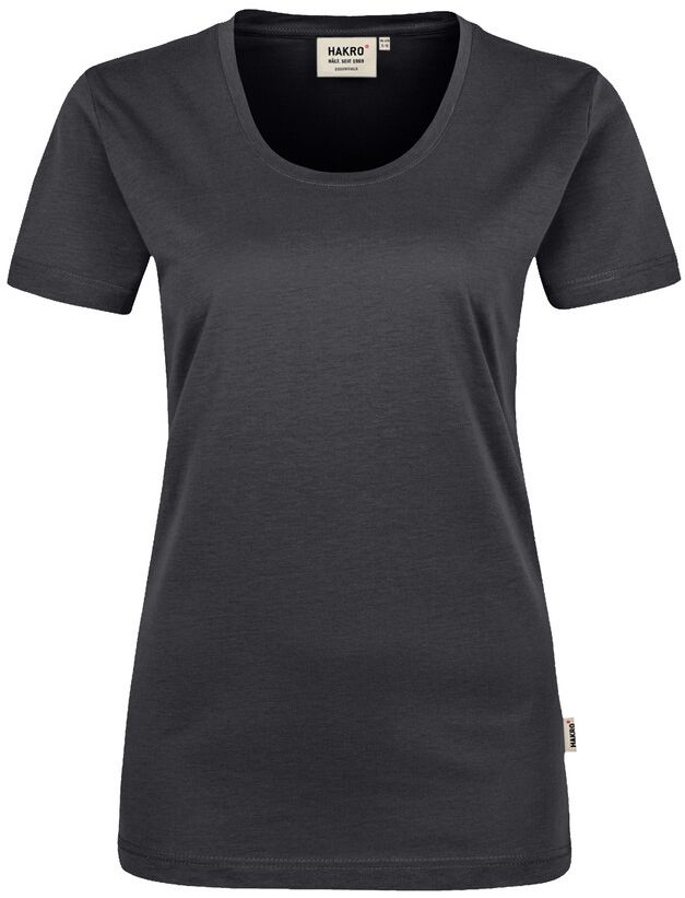 Klassisches T-Shirt mit femininem Rund- - hals-Ausschnitt. 100 % Baumw. Gr. XS-3XL