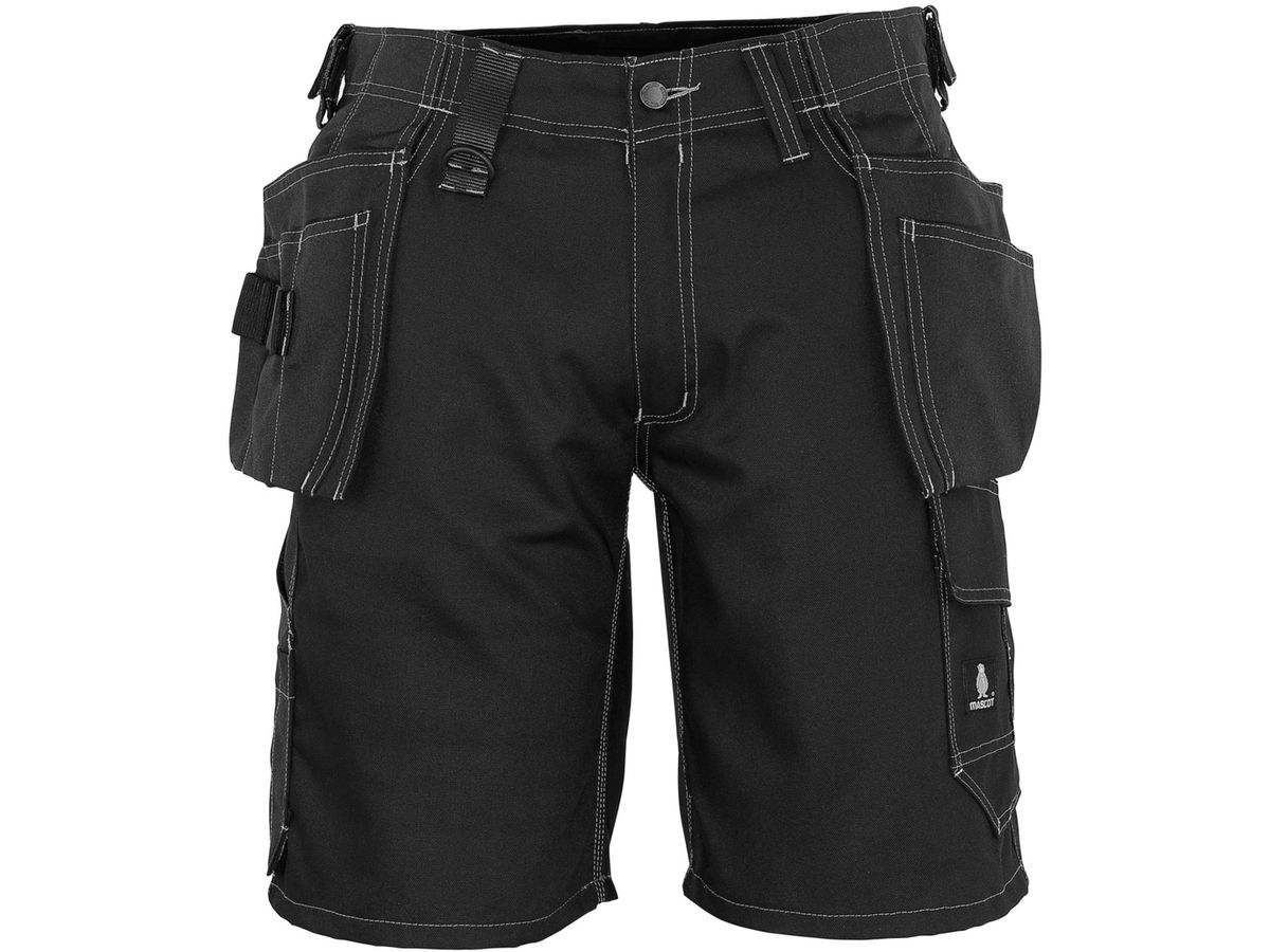 Zafra Arbeitsshorts schwarz Gr. C46 - 65% Poly./ 35% Baumwolle, Kontrastnähte