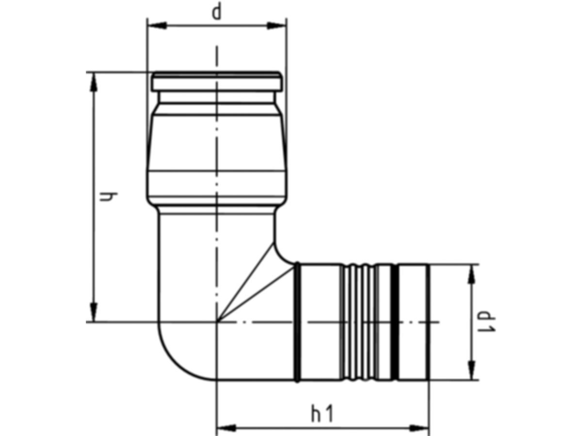 iFIT Winkel-Modul 90° 25/32 - mit Rohrkontur
