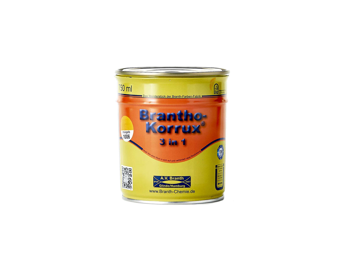 Brantho Korrux 3 in 1 Gebinde à 5 Liter - Silberalu RAL 9006