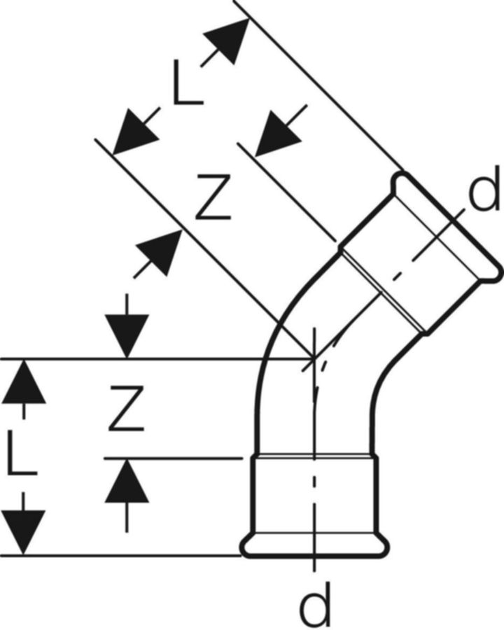 Mapress Therm Bogen arc=45°