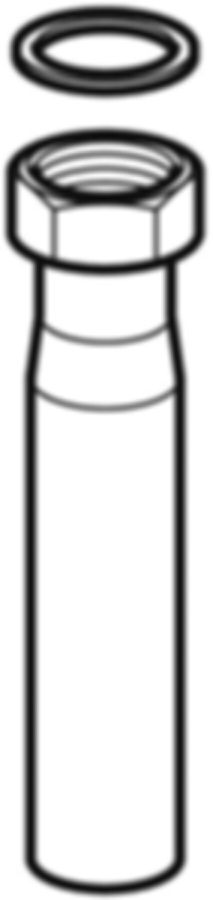 Geberit PE Anschlussstutzen für Sifon - Überwurfmutter; Dichtung