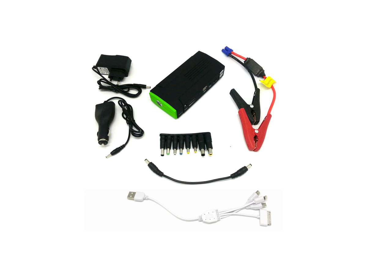 Mini-Startbooster mit Powerbank - 16000mAh, 165x79x40 mm