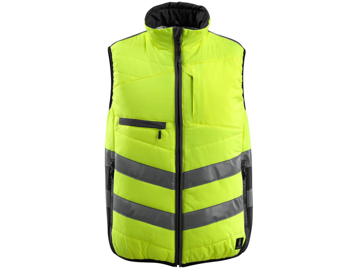 Winterweste GRIMSBY, Gr. 2XL - hi-vis gelb/schwarz, 100% PES