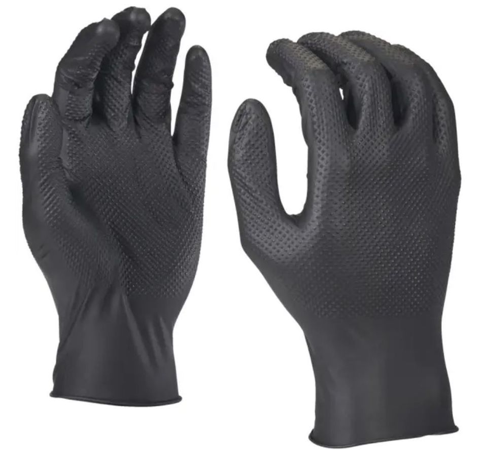 Nitril-Einweghandschuhe Grip - Milwaukee, 50 Stk.im Pak.