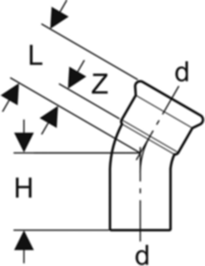 Mapress Edelstahl Bogen 30° - mit Steckende, 1.4401
