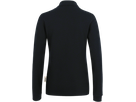 Damen-Longsl.-Polosh. Perf. S schwarz - 50% Baumwolle, 50% Polyester, 220 g/m²