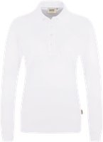 Damen-Longsleeve-Polosh. Perf. 2XL weiss - 50% Baumwolle, 50% Polyester, 220 g/m²