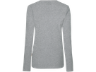 Damen-Longsleeve Perf. XL grau meliert - 50% Baumwolle, 50% Polyester, 190 g/m²