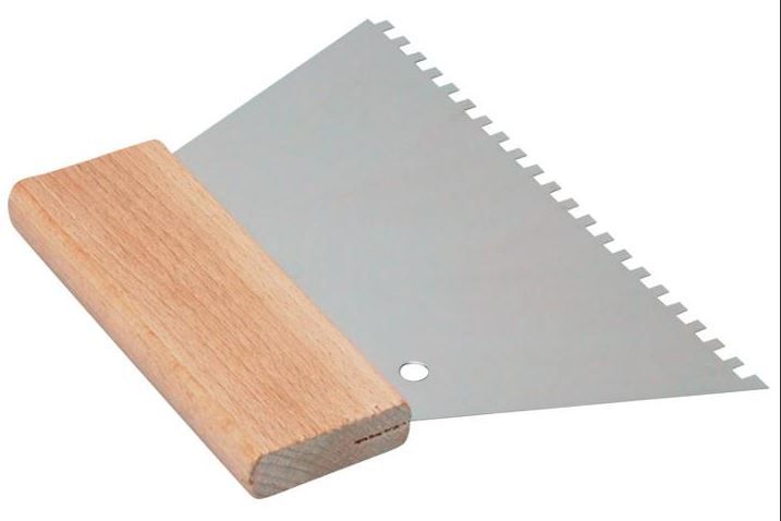 Kleberverteilspachtel 180 mm trapezform - Zahnung 4 mm, Kaufmann