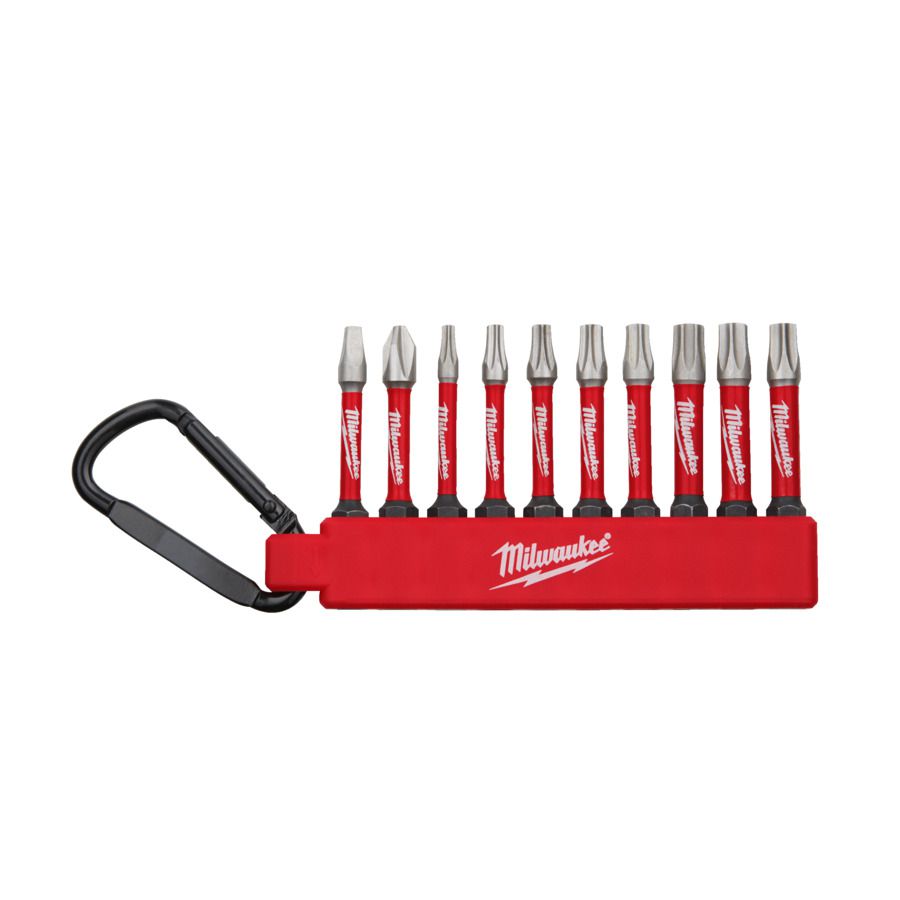 Shockwave Bit SET 10-tlg. 1/4" - Milwaukee, mit Karabiner