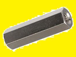 Distanzhalter Sechskant mit beidseitigem - Innengewinde Messing vernickelt