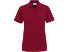 Damen-Poloshirt Classic Gr. L, weinrot - 100% Baumwolle