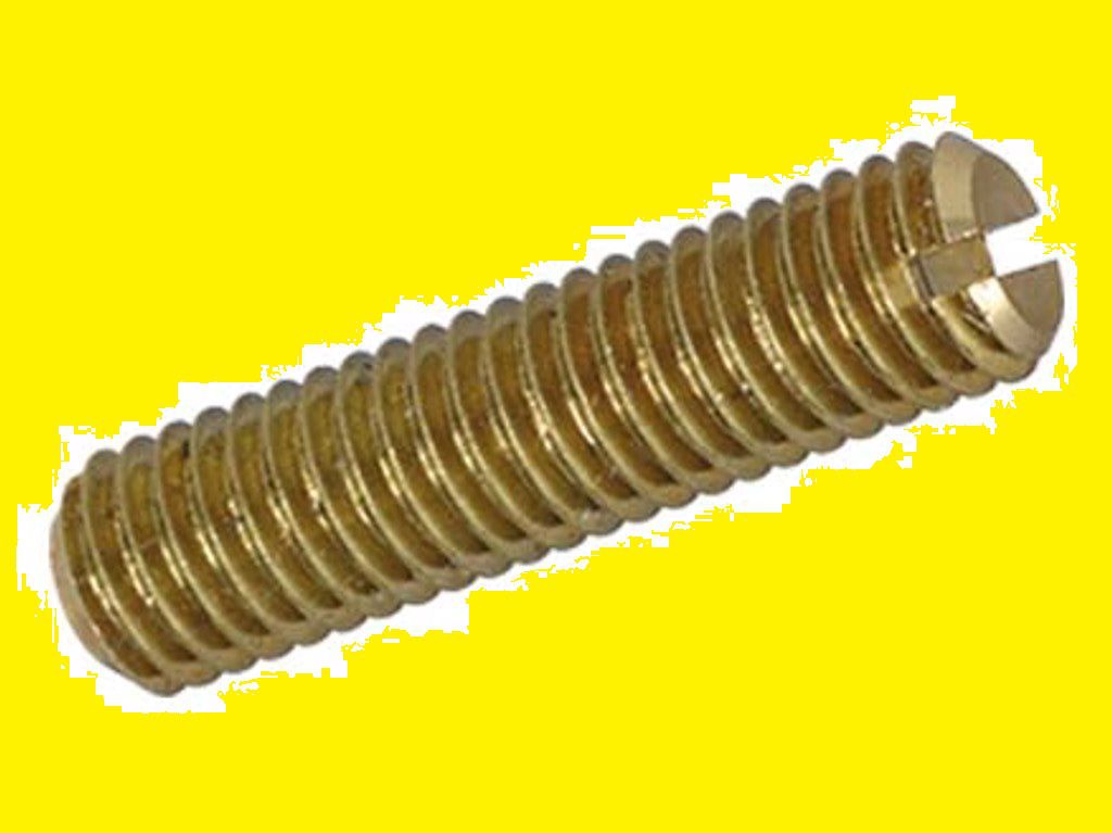 Gewindestifte mit Schlitz und Kegelkuppe - Messing ISO 4766 DIN 551