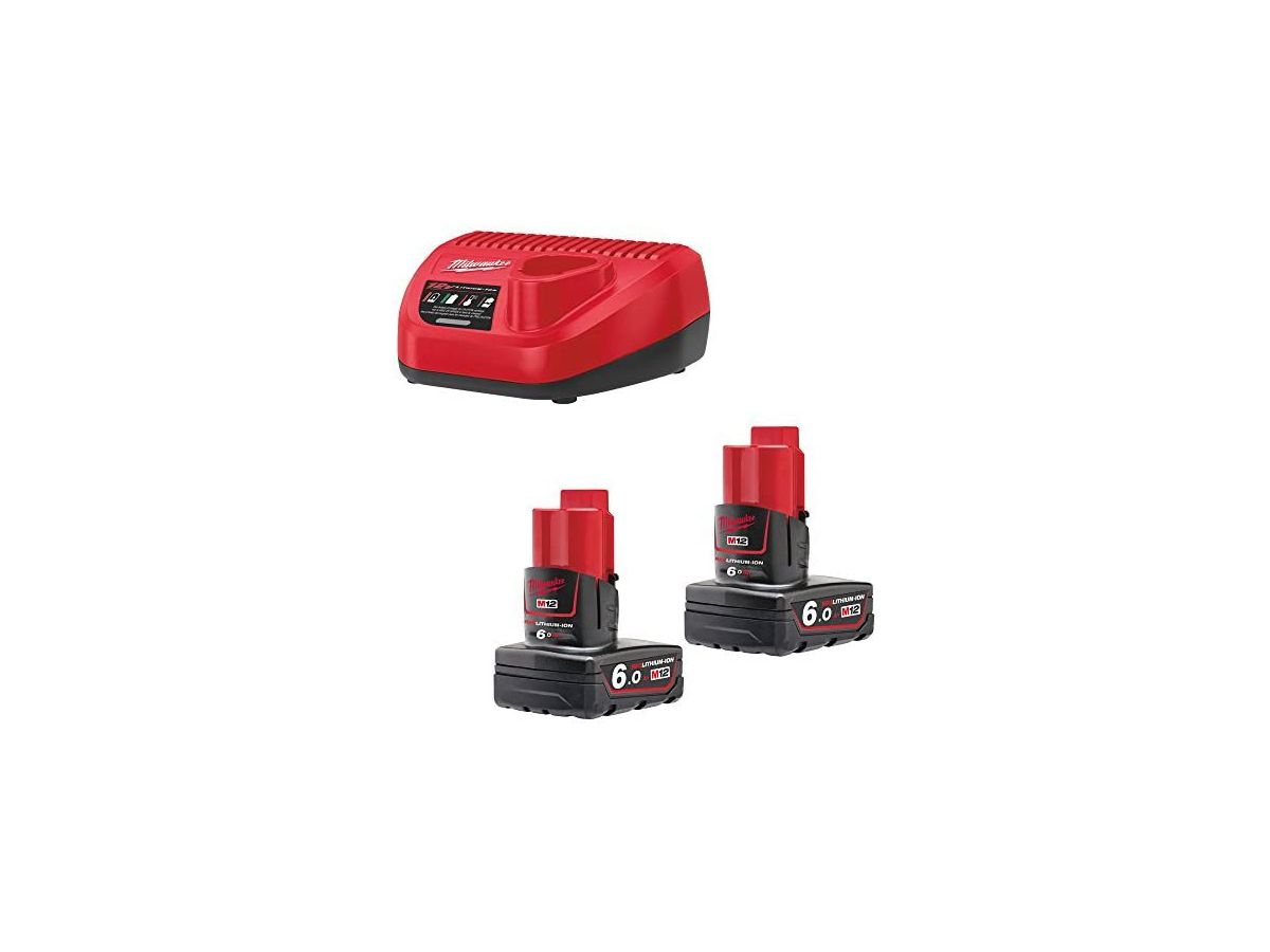 Starter-SET Milwaukee M12 NRG-602 - mit zwei Akku + Ladegerät