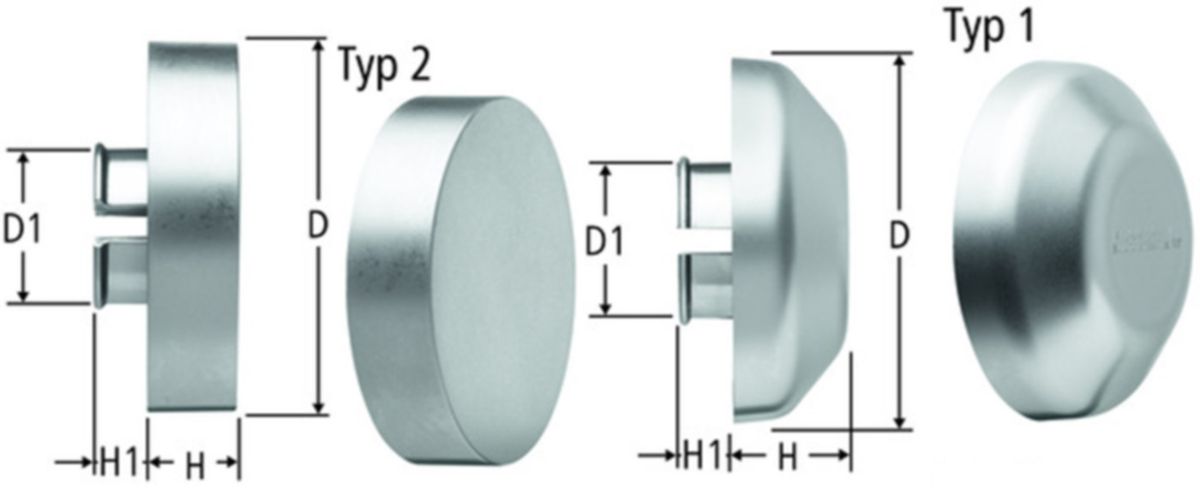Rosette Typ 1-2 Nussbaum - Nr. 23091