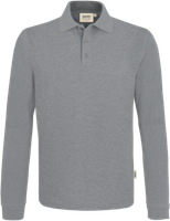 Longsleeve-Poloshirt Perf. 2XL grau mel. - 50% Baumwolle, 50% Polyester, 220 g/m²