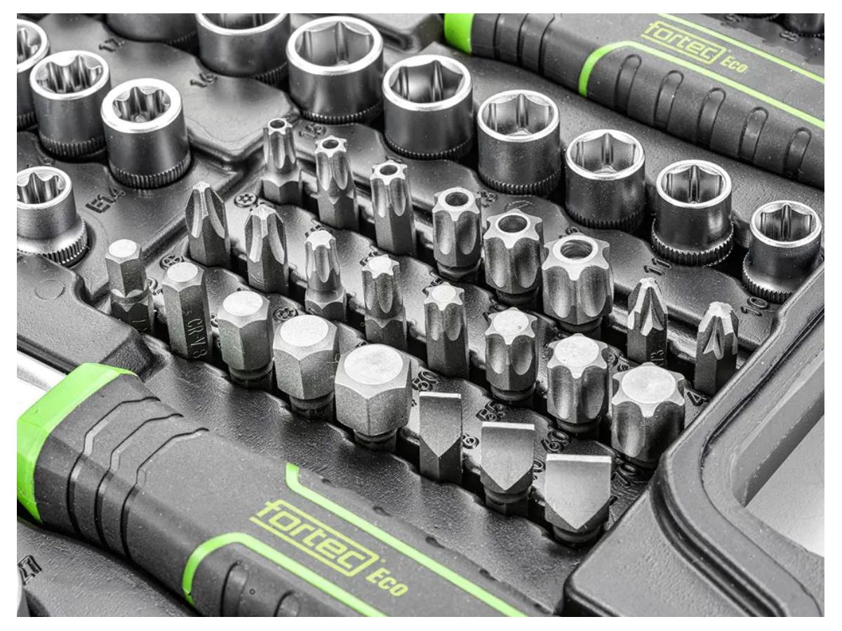 Steckschlüsselsatz ECO FORTEC - 1/4" + 3/8" + 1/2", 171-tlg.