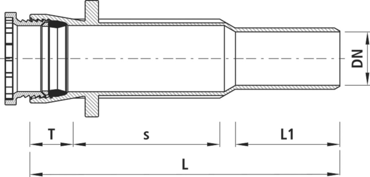 Einbauschlaufe mit Schraubmuffe Hawle