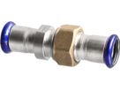 Eurotubi Doppelanschlussverschraub. Inox - flachdichtend MS-Mutter