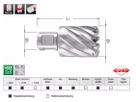 Kernbohrer-Satz HSS-Co, RUKO, ø 12-26 mm - mit Weldon Aufnahme 3/4" Schnittt. 30 mm