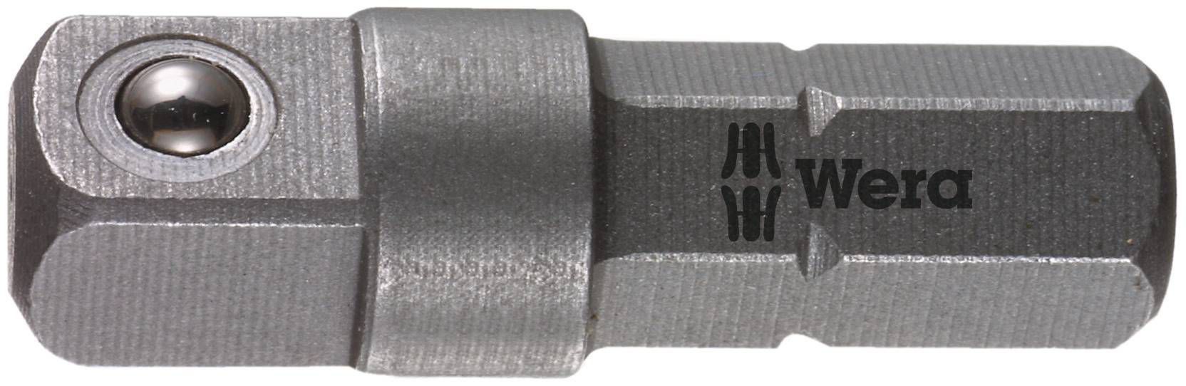 Adapter WERA 1/4" 4-kant x 6-kant aussen - L= 25 mm