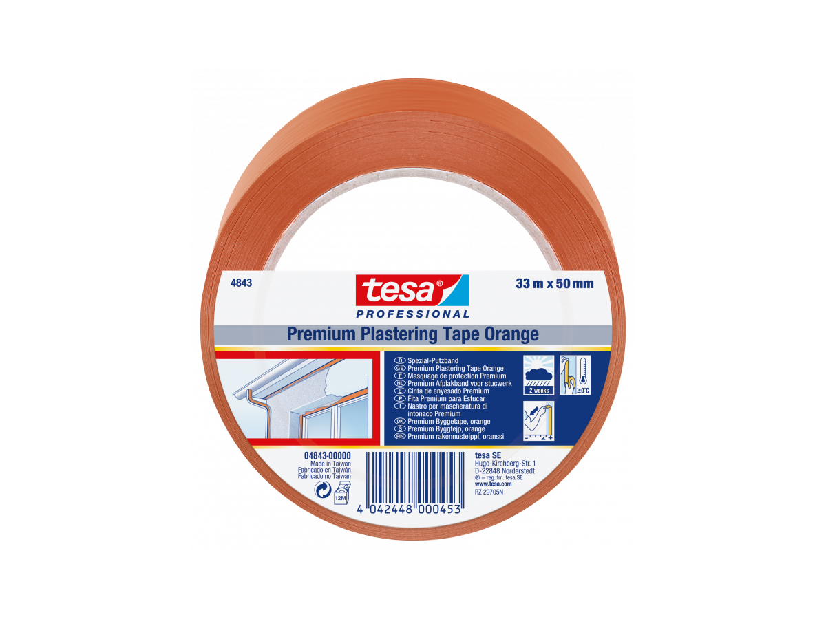 Putzband TESA Winter 04843 - orange, Profi