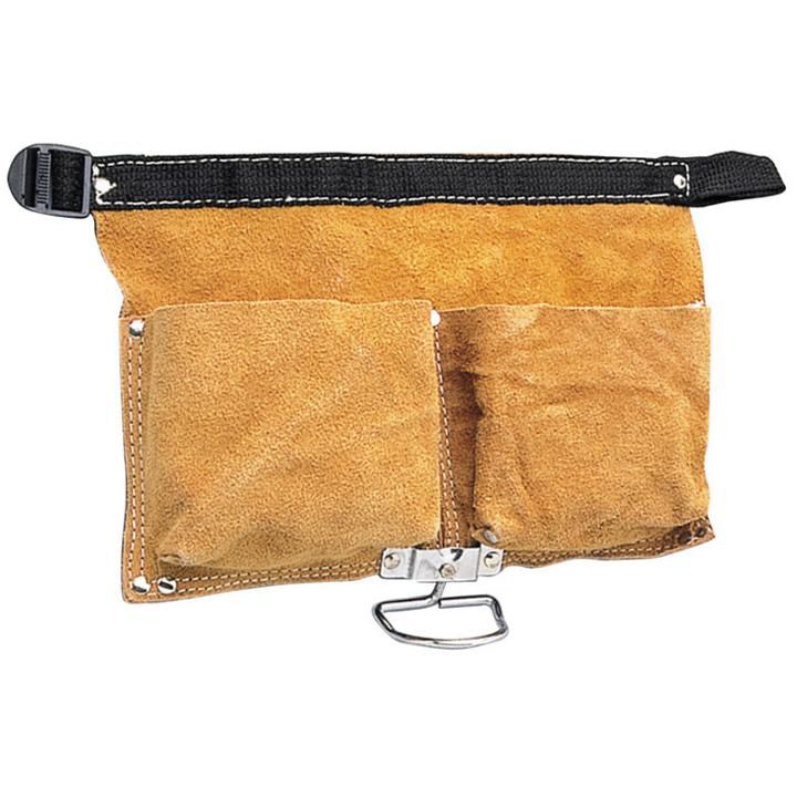 Nageltasche K 53.425.01 2-teilig - mit Hammerbügel aus Spaltrindleder