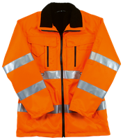 Warnschutzjacke Lange Trekker Reflex - mit Reflexstreifen
