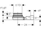 Geberit Bodeneinlauf Varino 50/63 - horizontal, nicht siphoniert