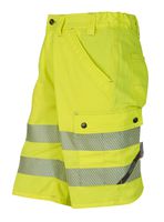 Warn-Shorts gelb Gr. 38 - EN ISO 20471 Kl. 1, 75% Poly. 25% Baumw.
