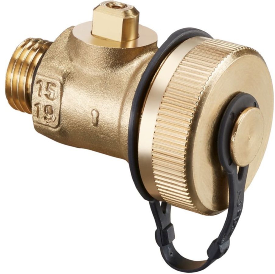 Oventrop Zubehör - Set 1 1/4" x 3/4" - F+E Kugelhahn aus Mess. mit O-Ring Dicht