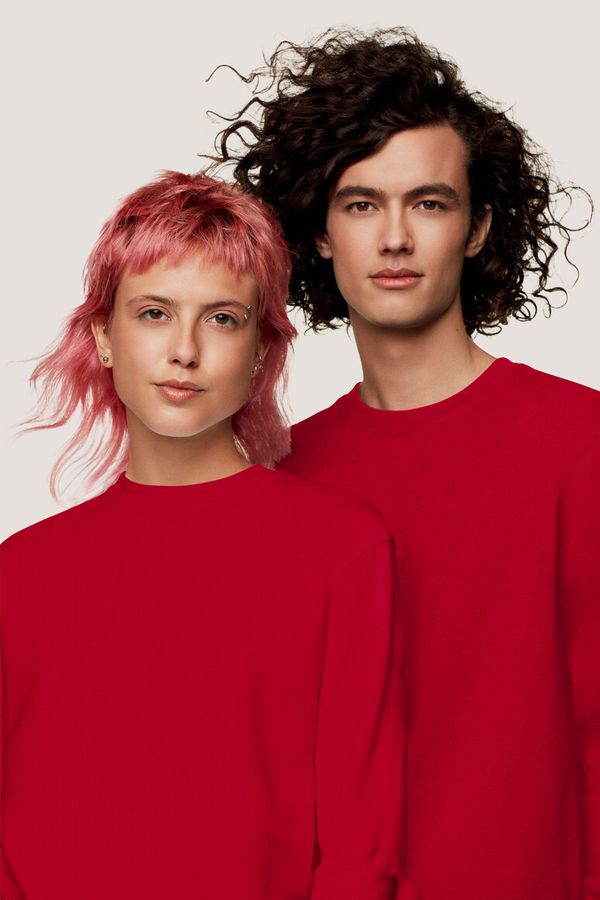 Sweatshirt Bio-Baumwolle GOTS - 75% Baumwolle (Bio), 25% Polyester recyc