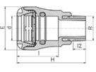 Plasson Anschlussverschr. 50 x 2" - AG Messing