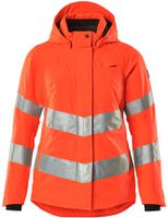 Winterjacke Damen-Passform, Gr. 2XL - hi-vis rot, wasserdicht Kl. 3