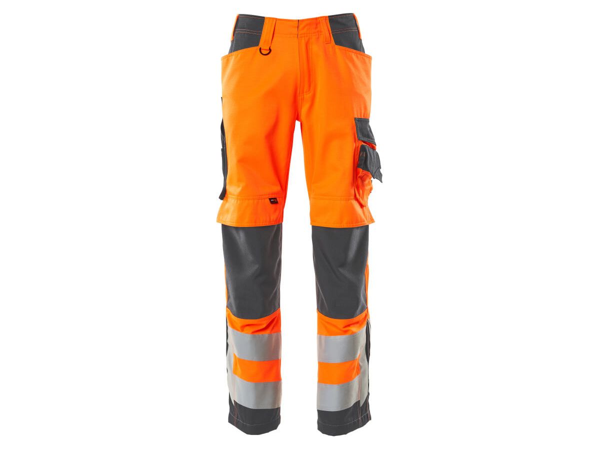 Hose mit Knietaschen Gr. 82C47 (Kl. 2) - hi-vis orange/dunkelanthr. 70%PES /30%CO